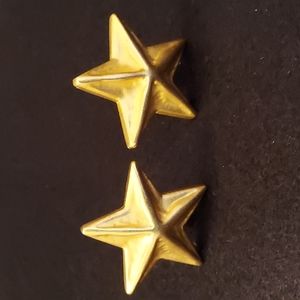 Vintage Gold Tone Star/Star-Fish Clip-on Earrings